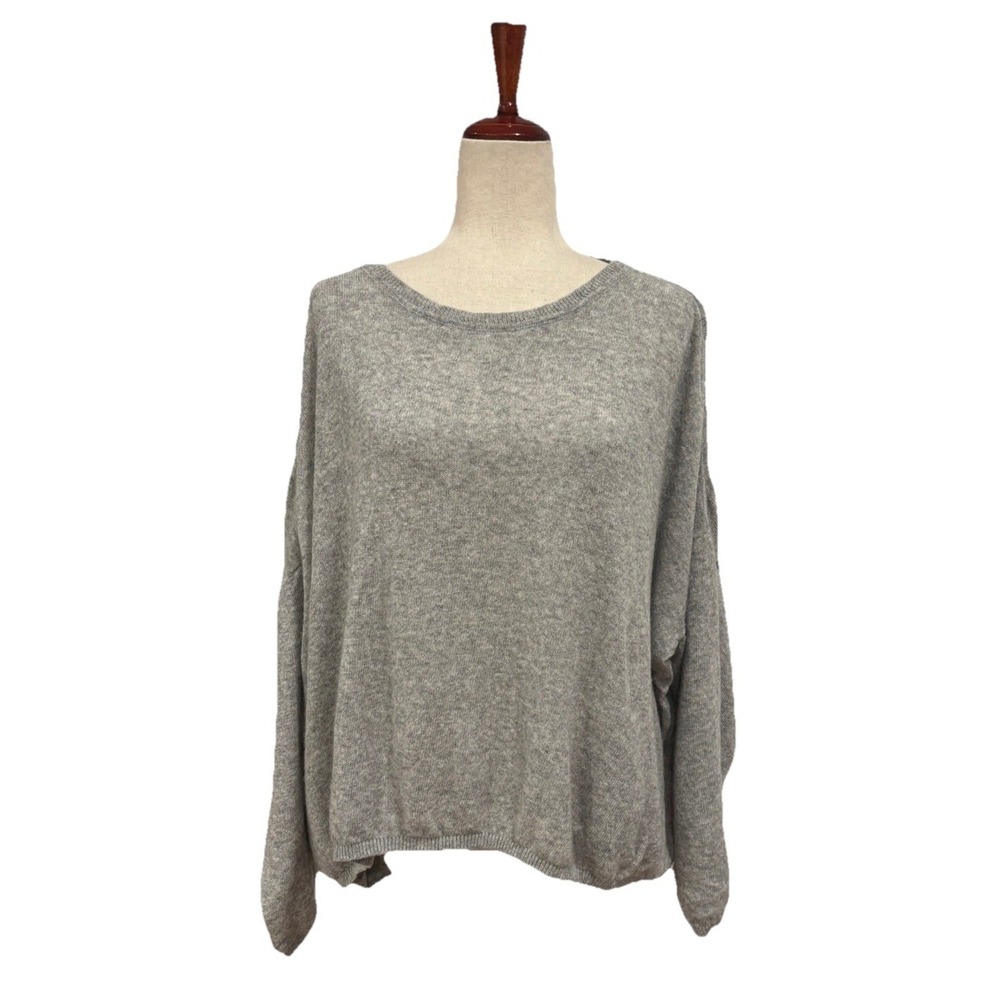Meg By Design Oversized Gray Wool‎ Sweater Pockets Women's Small